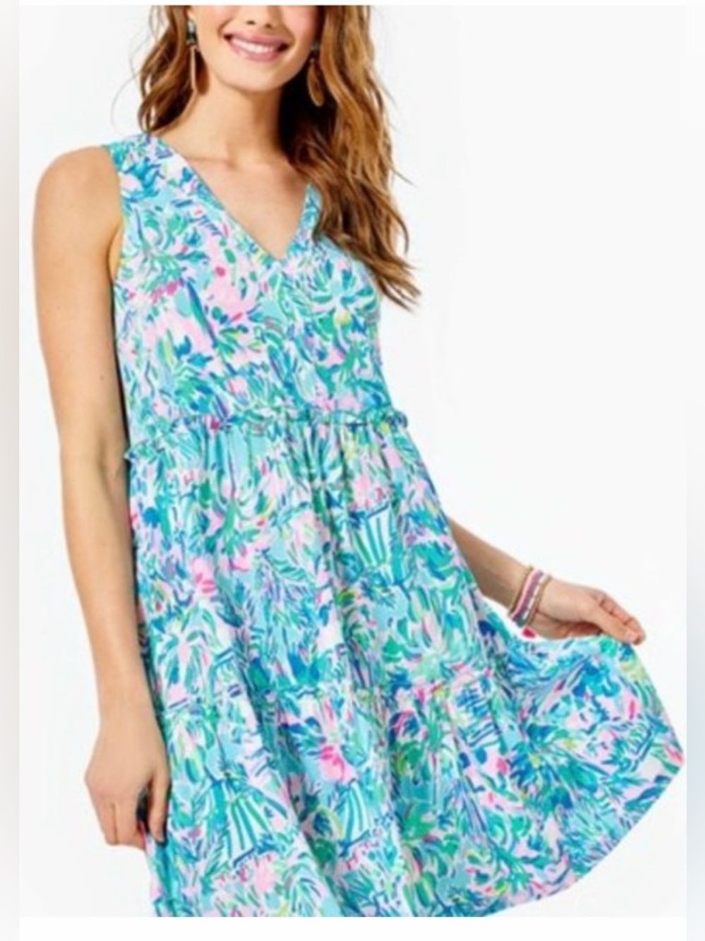 Lilly Lorina Sleevless Ruffle Dress👗 🌺